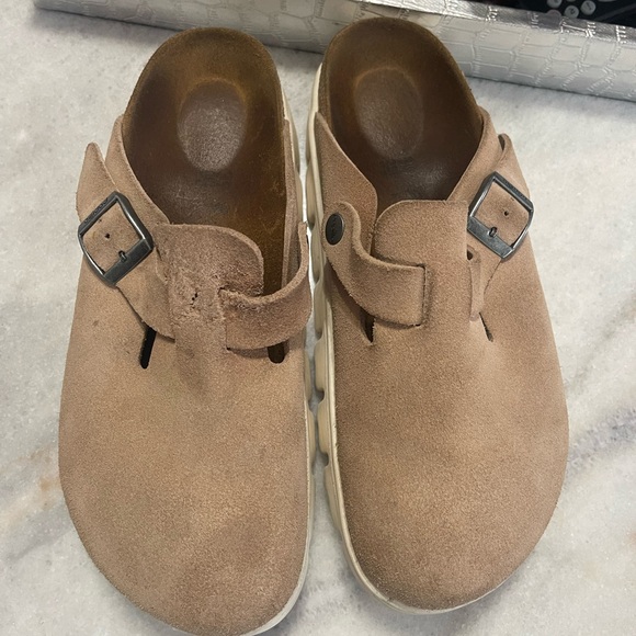 Boston Chunky Suede Leather Warm Sandals - Picture 10 of 16